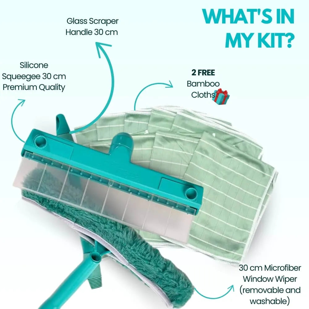 AquaSwipe™ Recyclable Silicone Window Squeegee Kit!